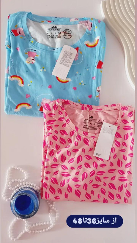 تیشرت نخ پنبه برند h&m با بهترین کیفیت جنس 100٪نخ پنبه