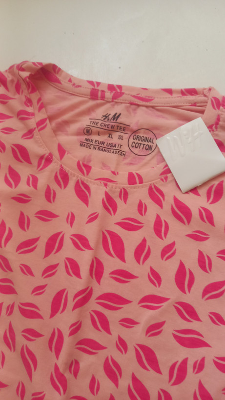 تیشرت نخ پنبه برند h&m با بهترین کیفیت جنس 100٪نخ پنبه